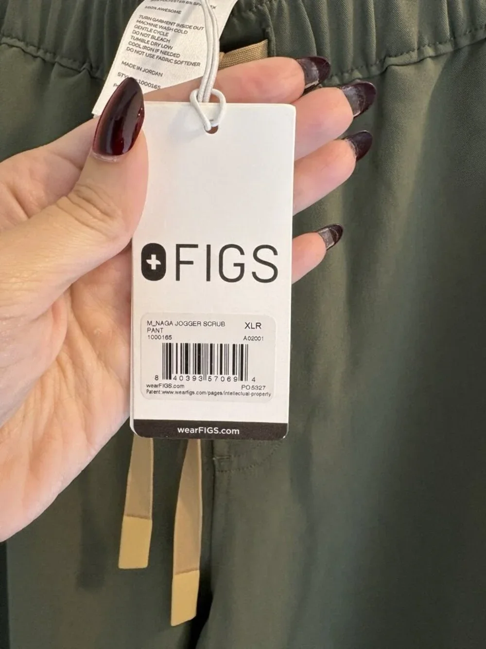 Figs Naga Jogger W/Aya Logo In Green Size XLR 36” x 30”